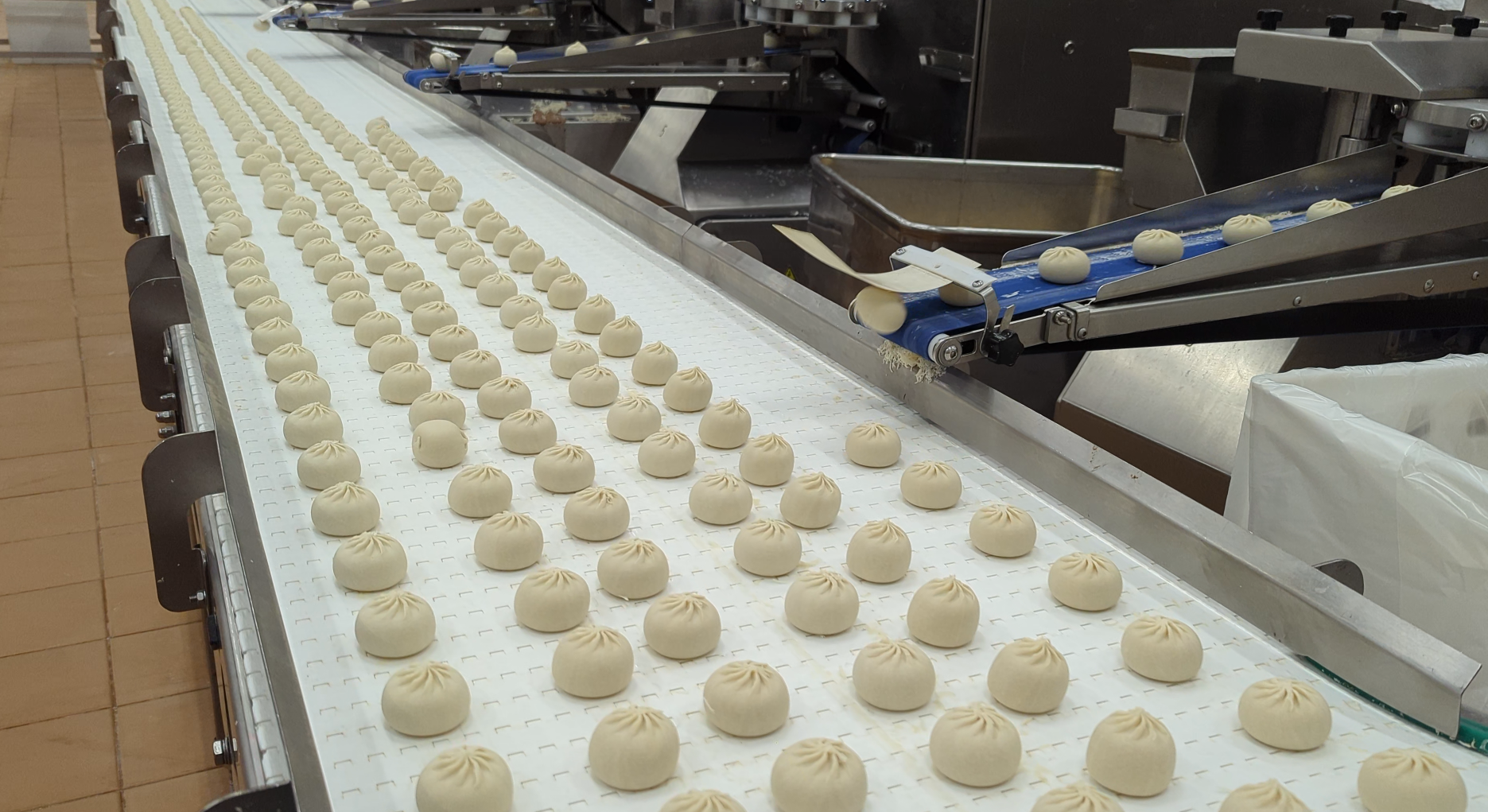 Линия по производству полуфабрикатов с автоматической подачей теста и начинки