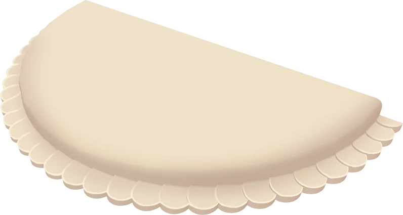 Чебурек (каемка-косичка)