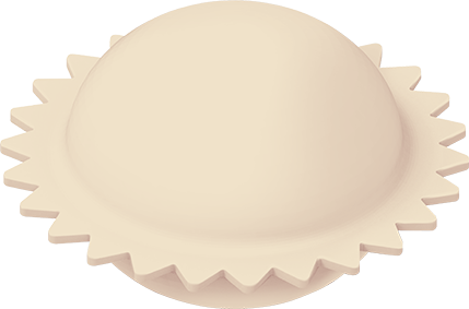 Круглый с зубчатым краем