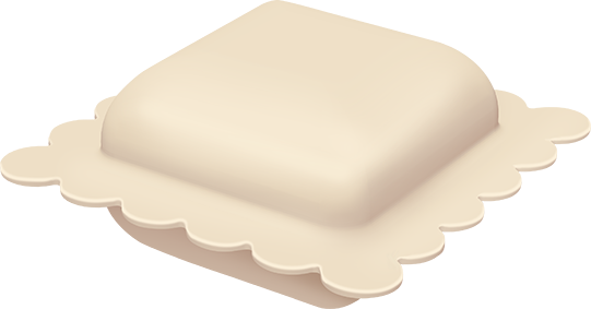 Квадратный с волнистым краем