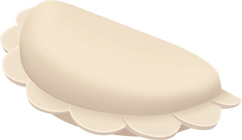 Вареник с каемкой-косичкой