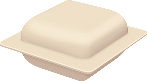 Квадратный с ровным краем