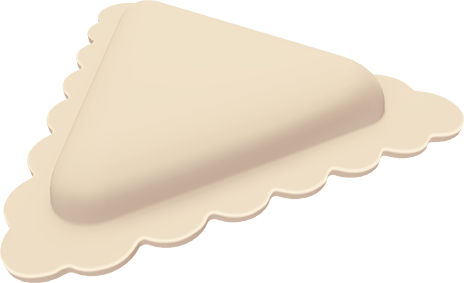 Треугольный с волнистым краем