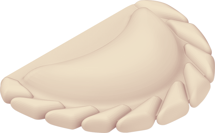 Вареник с объемной каемкой