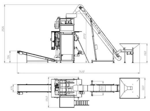 Фасовочная линия для круп и макарон по 2-5 кг Фасовочная линия для круп и макарон по 2-5 кг