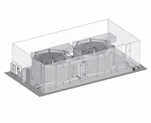 Спиральные транспортеры для расстойки и охлаждения